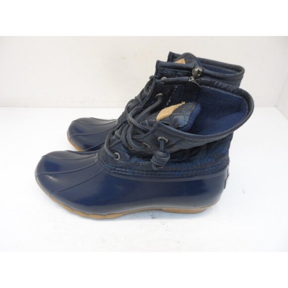 Sperry Women's STS82681 Saltwater Nylon Quilt Rain Boot Navy Size 8M - Picture 5 of 9